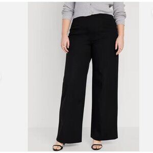 Old Navy High Waisted Pull-On Pixie Super Wide-Leg Pants Size XL Black RT$50